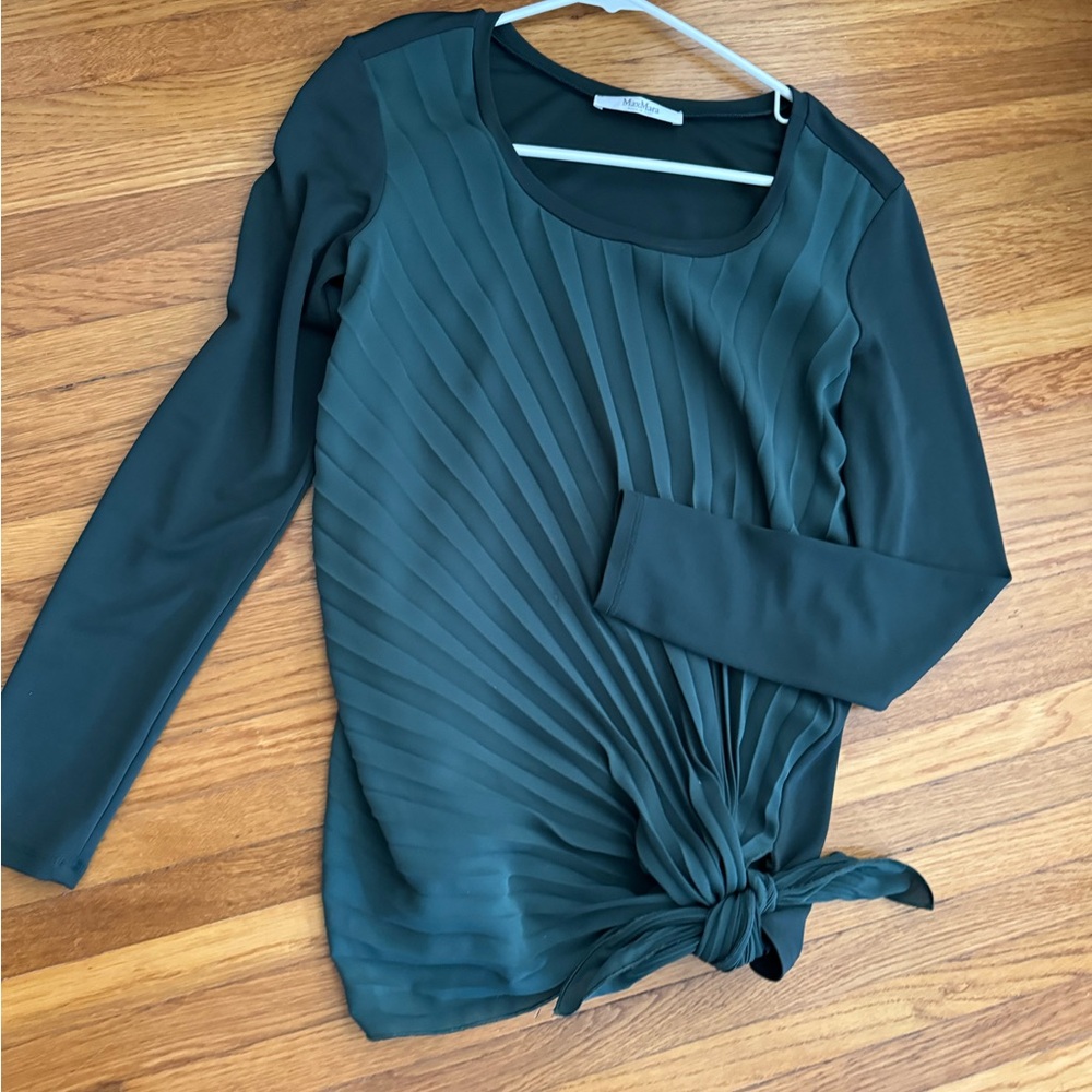 Max mara heavy dark green top shirt
